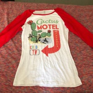 Cactus Motel 3/4 sleeve Graphic Tee